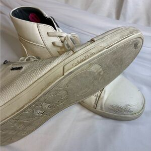 Calvin Klein Cream High-Top Sneakers